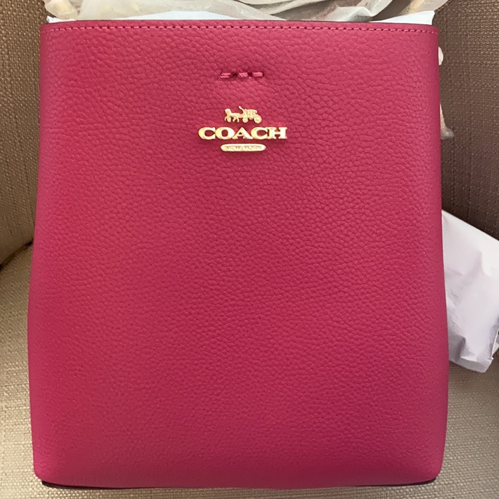 Coach Small Pebble Leather Town Bucket Bag - Picture 3 of 8